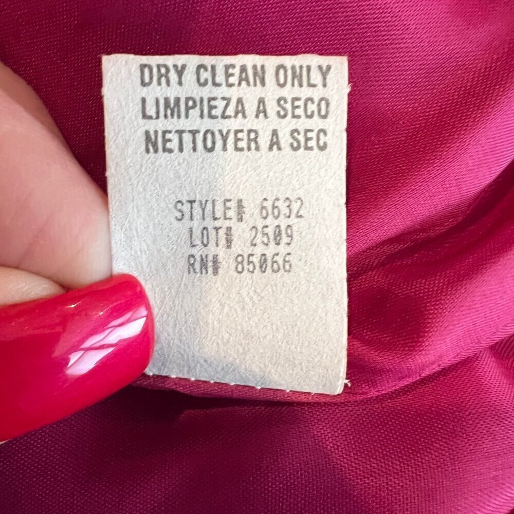Women's Oberon Fuchsia Linen Classy midi length Dress, Size 12 - Picture 10 of 11